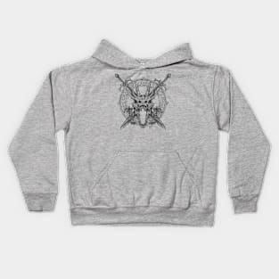 Wyvern's Folly Black and White Kids Hoodie